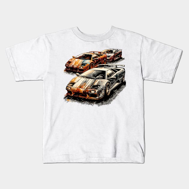 Lamborghini Diablo Kids T-Shirt by Vehicles-Art